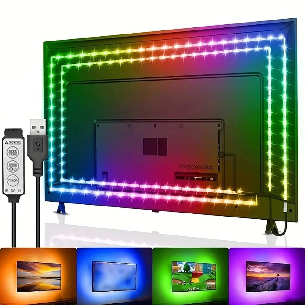 Iluminação LED RGB USB para TV
