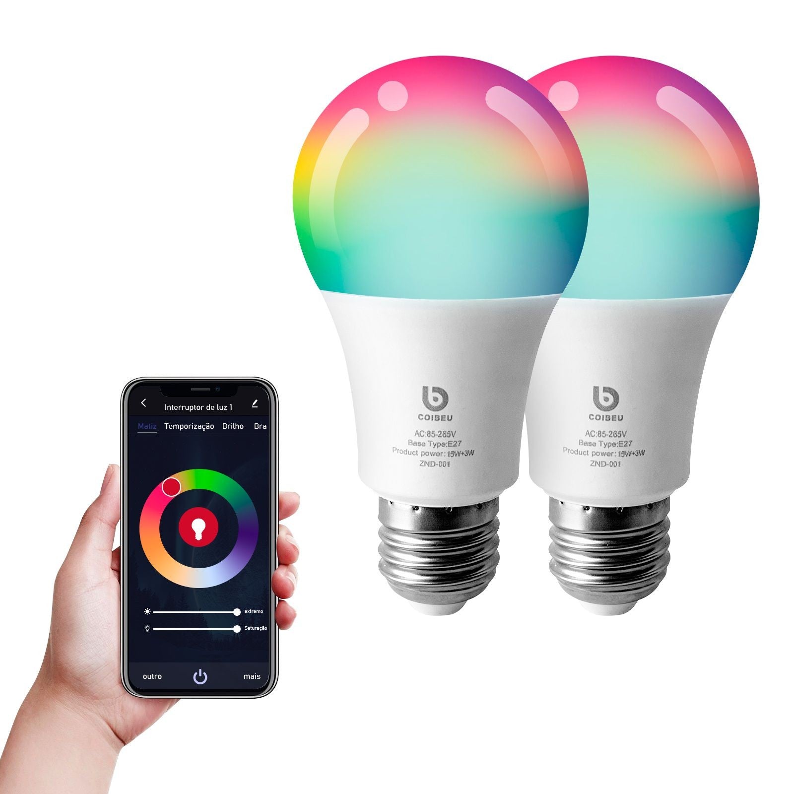 Lâmpada RGB Inteligente WiFi